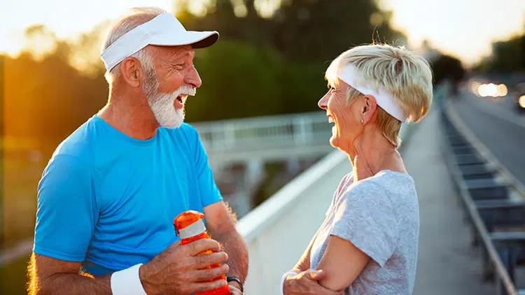 happy fit couple